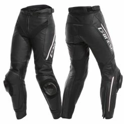 Outlet 👏 Dainese Delta 3 👩 Women's Leather Trousers Black ❤️