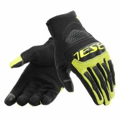Best Sale 🤩 Dainese Bora Short Gloves Black/Yelow Fluo ✔️