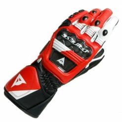 Coupon ✔️ Dainese Druid 3 Leather Gloves Black/White/Lava Red ⌛