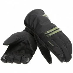 Cheapest ✔️ Dainese Plaza D-Dry Waterproof Gloves Black/Bronze/Green 🌟