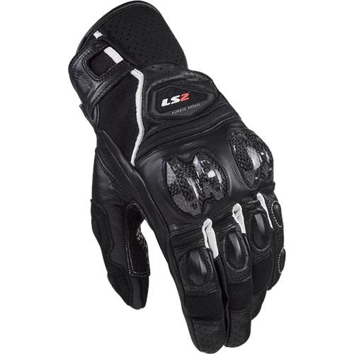 Best Sale 🤩 LS2 Spark 2 Short Leather Gloves Black/White 👏