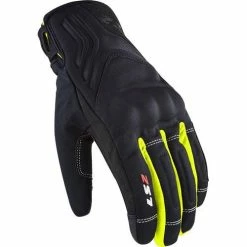 Discount 👍 LS2 Jet 2 Waterproof Short Gloves Black/Yellow Fluo 🌟