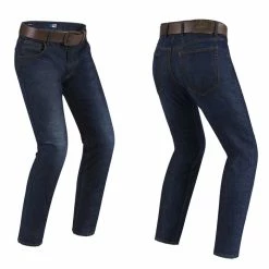 Best deal ✔️ PMJ Deux Regular Fit Motorcycle 👖 Jeans With Leather Belt 🎁