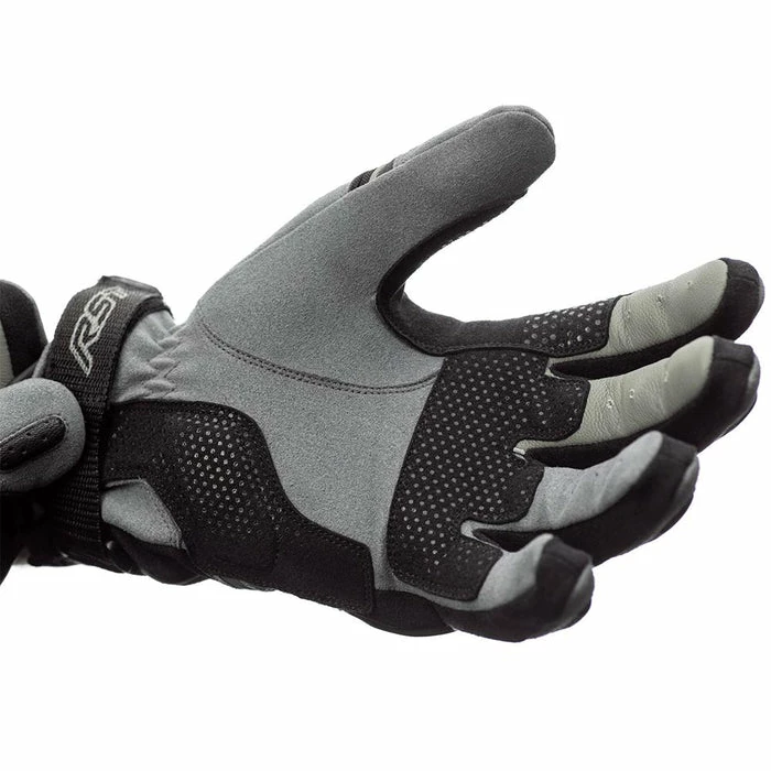 Budget 👏 RST Adventure-X Leather Gloves Grey/Black ⭐ - Image 4