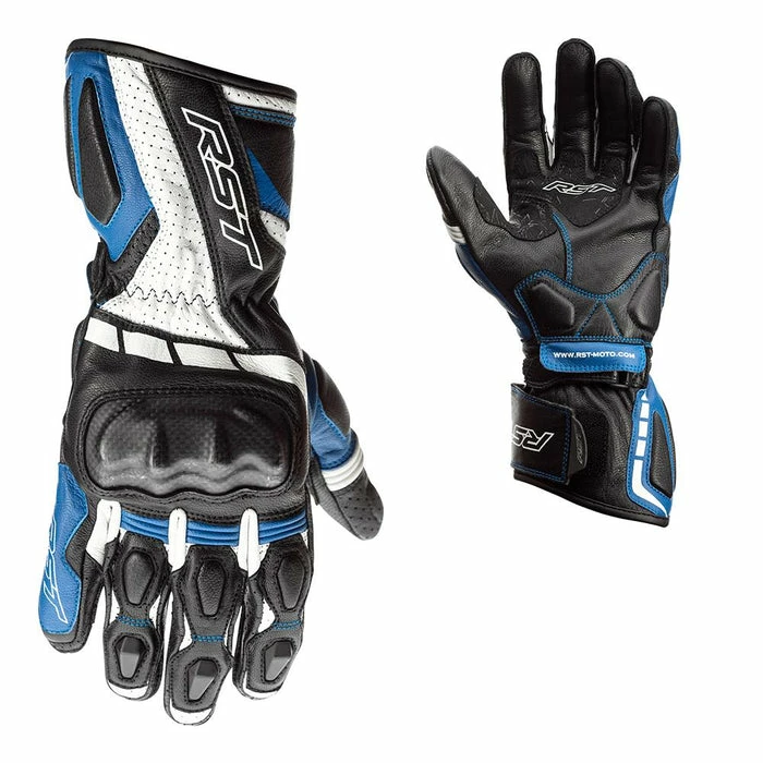 Cheap π RST Axis Leather Gloves Black/Blue π 4 Cheap π RST Axis Leather Gloves Black/Blue π - Image 2
