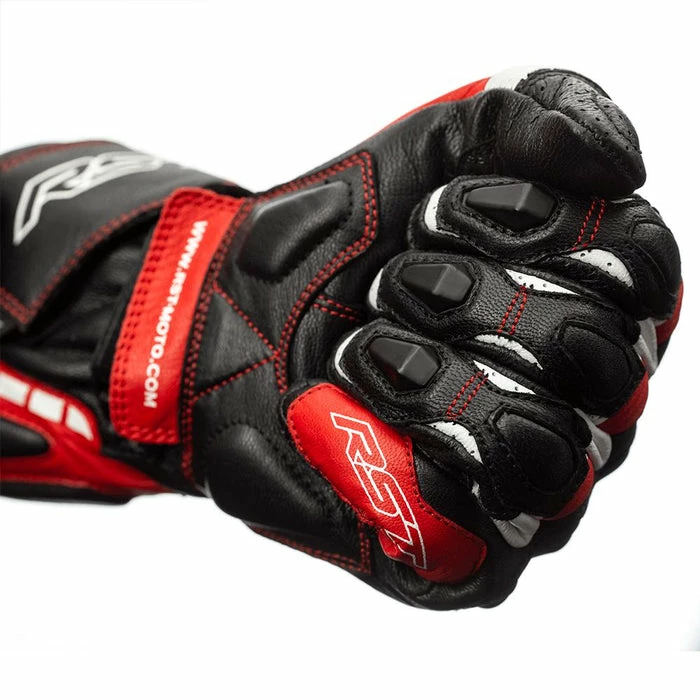 Cheapest ๐ RST Axis Leather Gloves Black/Red ๐ - Image 2
