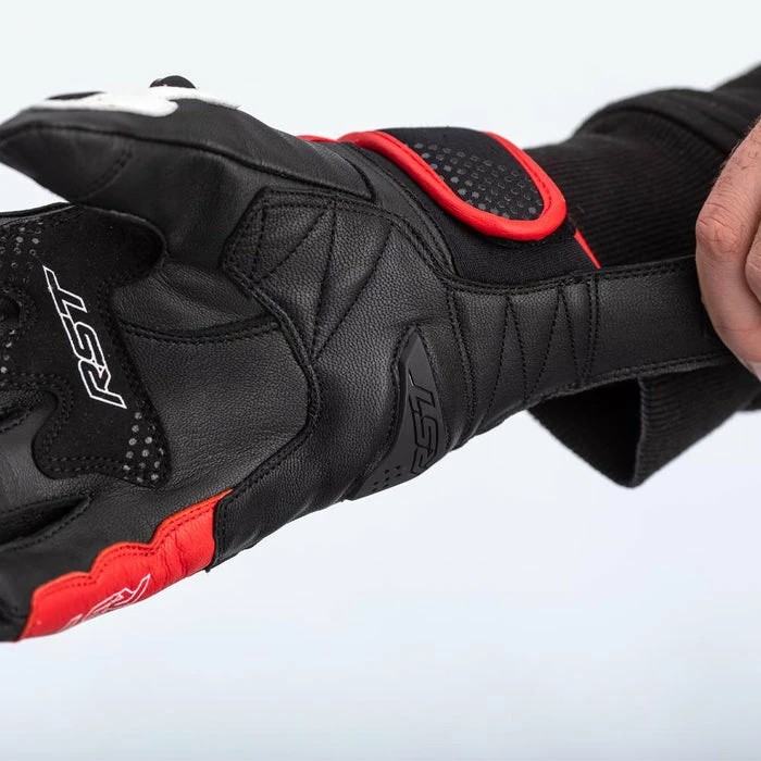 Buy ๐งจ RST Freestyle 2 Leather Gloves Black/Red ๐งจ - Image 4