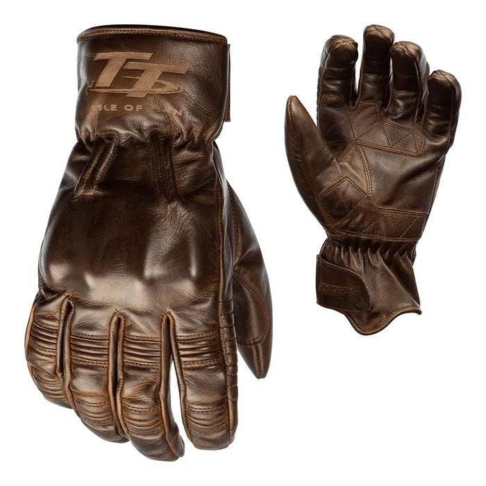 Cheap ๐ RST Isle Of Man TT Hillberry Leather Gloves Brown โจ - Image 2