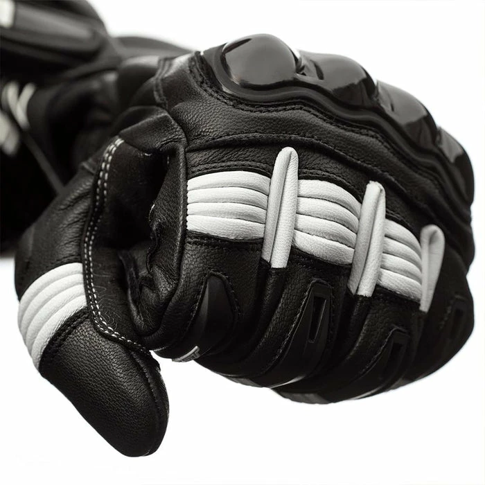 Budget ๐ RST Pilot Leather Gloves Black/White ๐งจ - Image 3