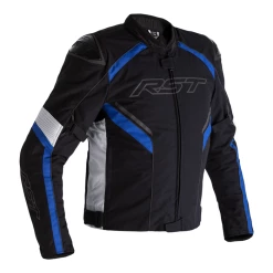 Best deal ๐ RST Sabre Airbag CE Textile Jacket Black/White/Blue ๐