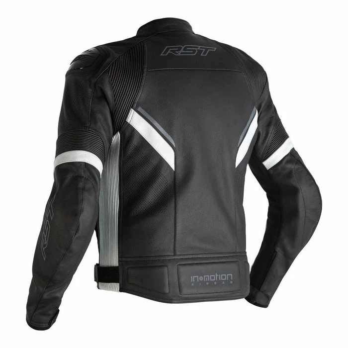 Best Sale โญ RST Sabre Leather Airbag Jacket Black/White ๐ - Image 2