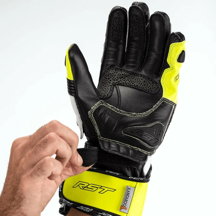 Cheap 😍 RST TracTech Evo 4 Leather Gloves Black/Yellow Fluo 👍 - Image 2