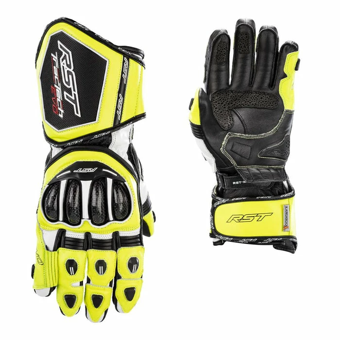 Cheap 😍 RST TracTech Evo 4 Leather Gloves Black/Yellow Fluo 👍 - Image 6