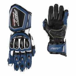Top 10 😉 RST TracTech Evo 4 Leather Gloves Blue/White ⭐ -Richa Shop RST TracTech Evo 4 Leather Gloves BlueWhite 6 700x700