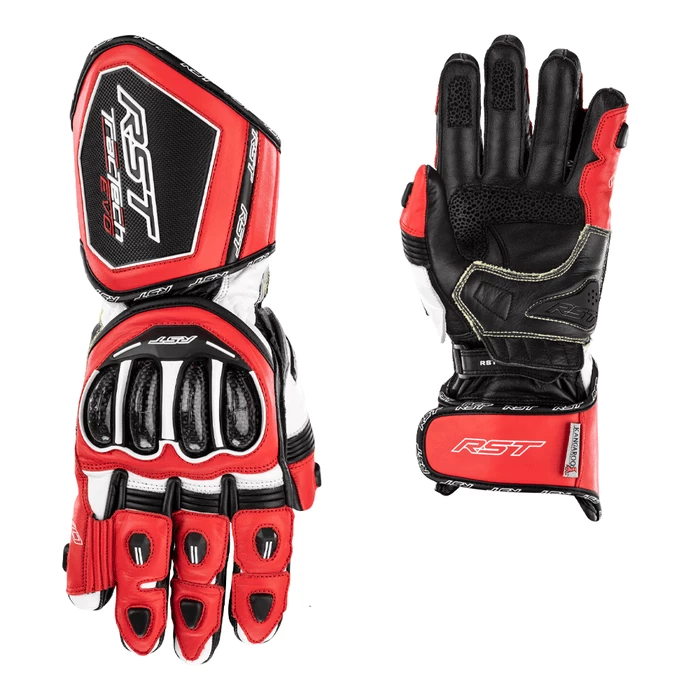 Buy ๐ RST Tractech Evo 4 Leather Gloves Black/Red ๐ - Image 2