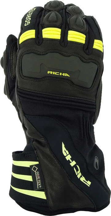Cheapest ๐ฅ Richa Cold Protect Gore-Tex Leather Motorcycle Glove Black/Fluo โจ