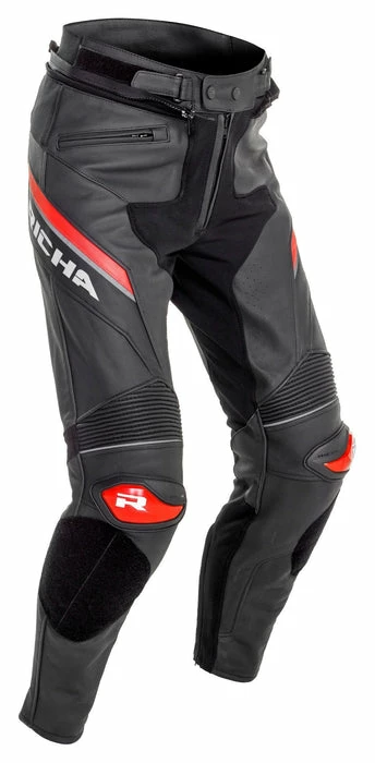 Best Sale ๐งจ Richa Viper 2 Street Leather Motorcycle Trousers Black/Red ๐