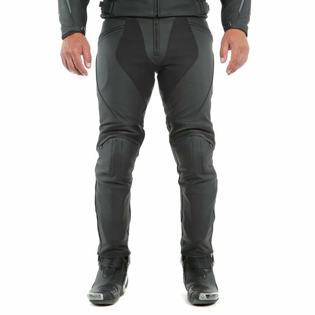 Best Sale 😀 Dainese Pony 3 Leather Trousers Short Leg Matt Black 😍 - Image 4